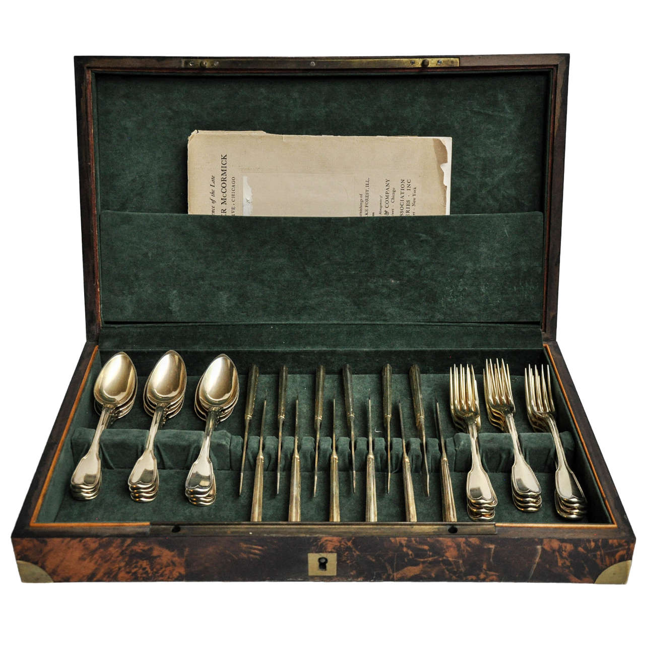 Empire Part Service in Silver Gilt from Borghese Palace, circa 1804