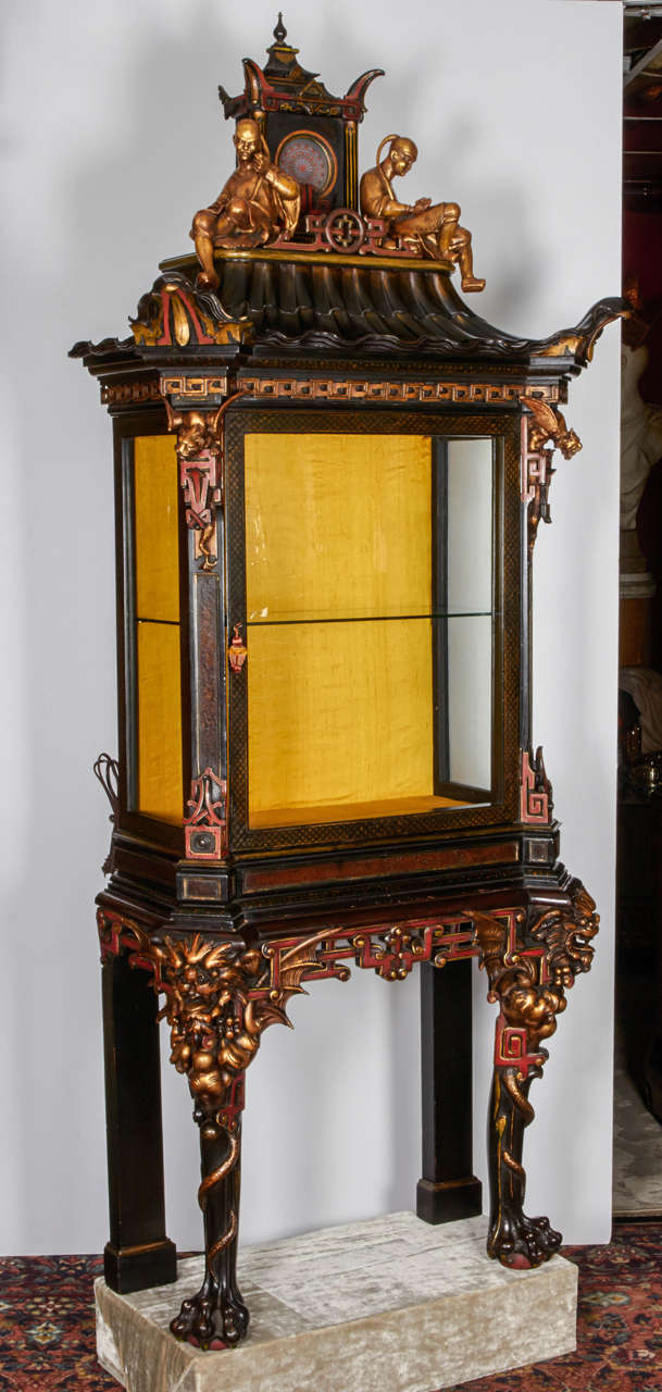 Pair of French chinoiserie cabinets, circa 1860.