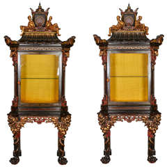 Pair of French Chinoiserie Cabinets