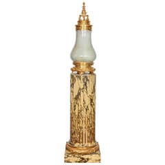 18th Century Bronze-Mounted Porcelain Lamp