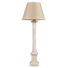 Amazing Carved Marble Column Lamp