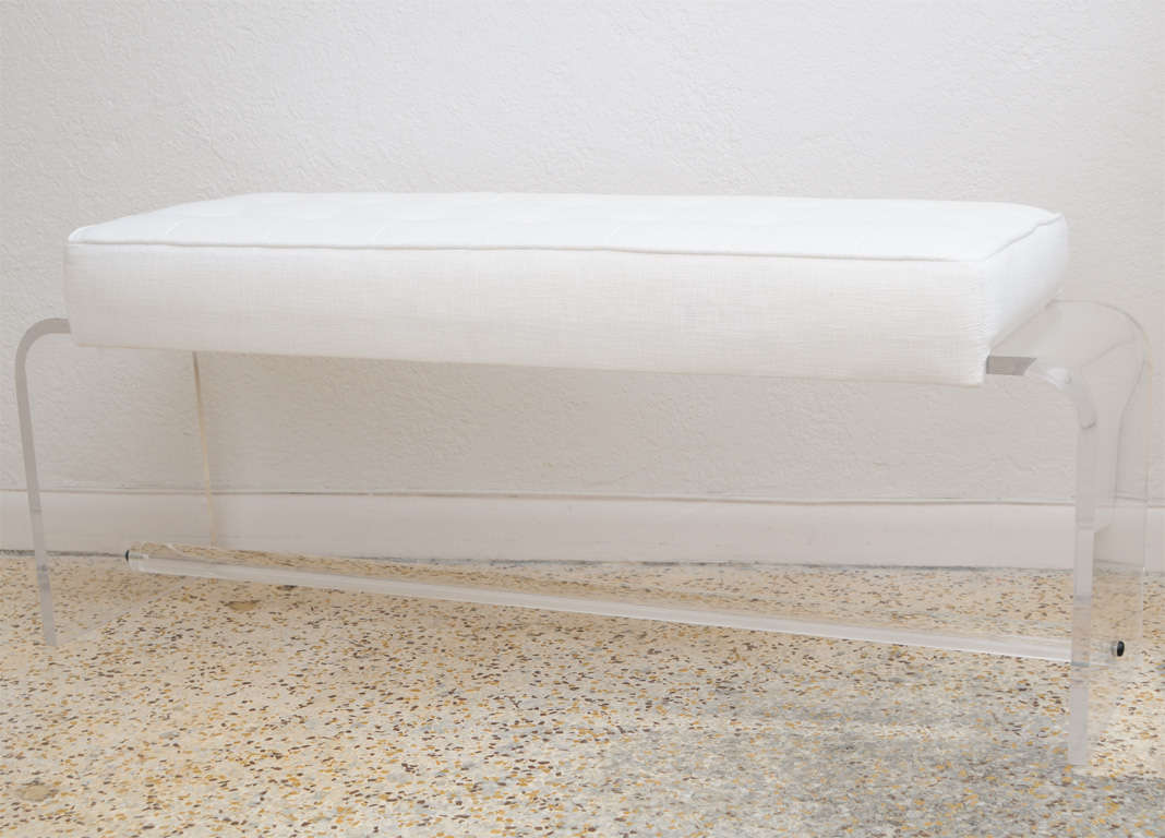 Waterfall Lucite Bench
