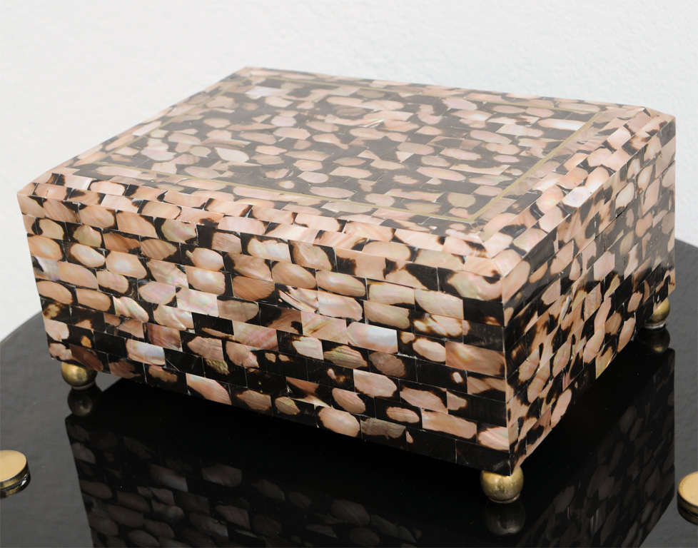 Wood Maitland Smith Abalone Box