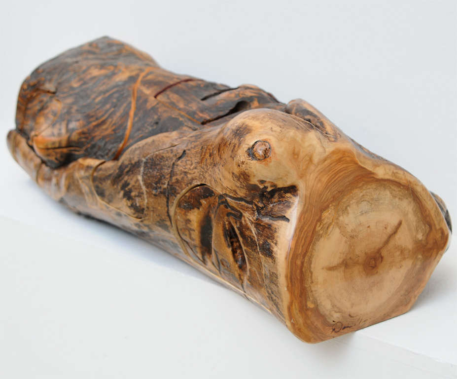 20th Century American Artisan Burl Wood Log 