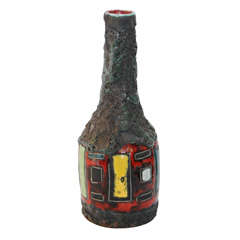 Chunky Lava Ceramic Vase of the Style of Stijl Chunky Lava Ceramic Vase of the Style of Stijl