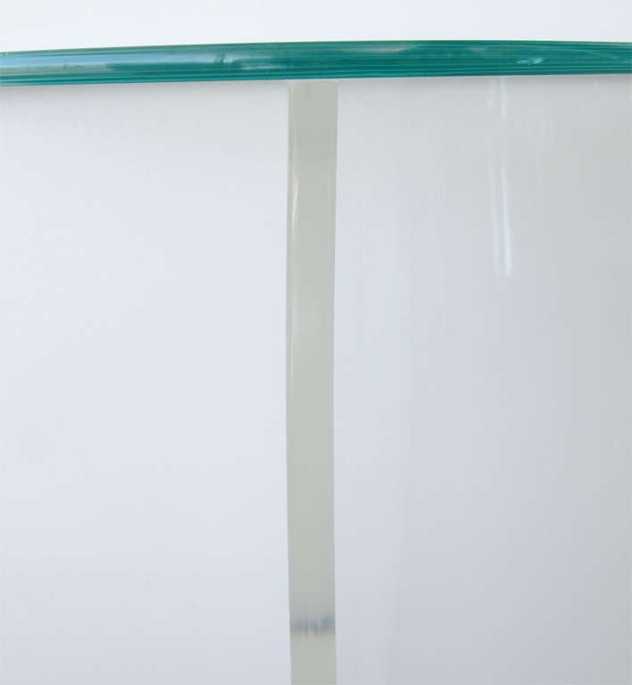 Wavy Lucite Console Table 1