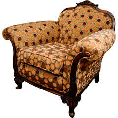 Carved Mahogany, Victorian Arm Chair