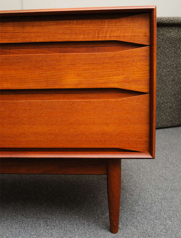 Johannes Aasbjerg Andersen Teak Low Dresser In Good Condition In Miami, FL