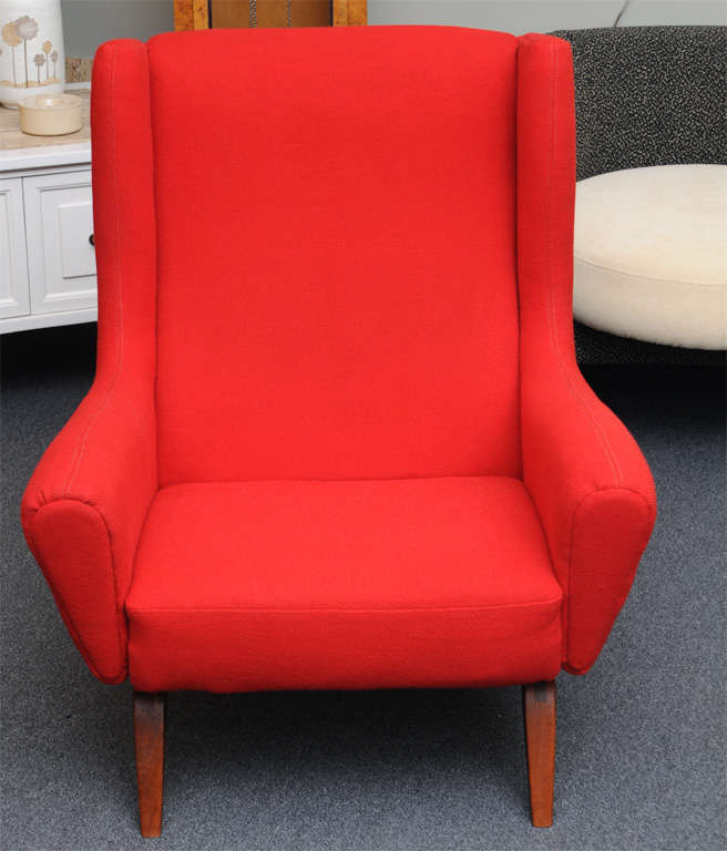 Danish Shapely Illum Wikkelso Lounge Chair/Ottoman for Soren Willadsen