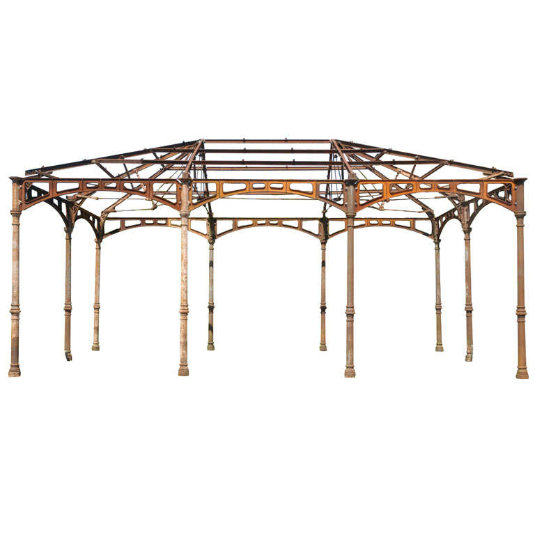 Cast and Wrought-Iron Market Hall Frame