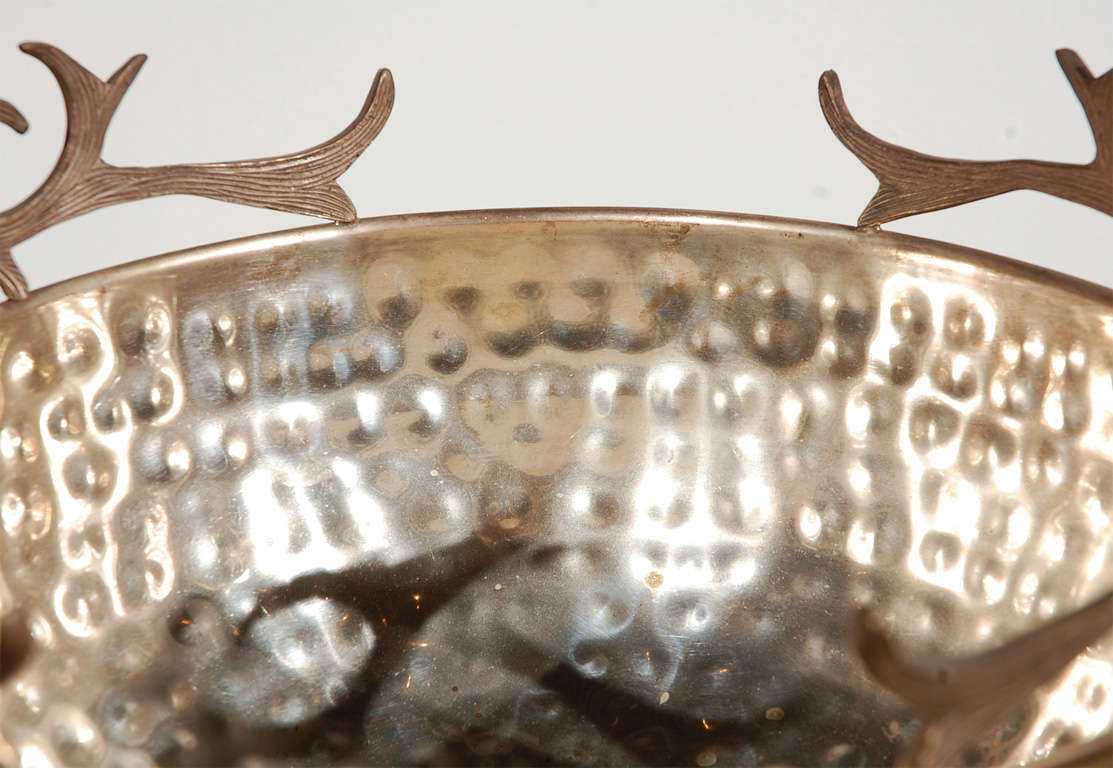 Silver Plate Silver Stag Bowl