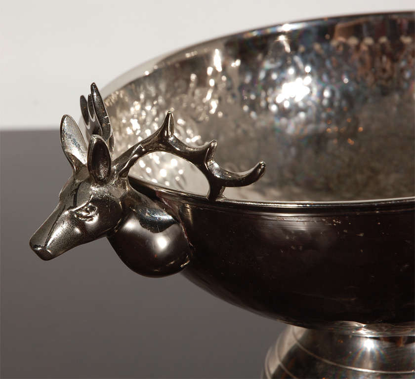 Silver Plate Small Silver Stag Bowl