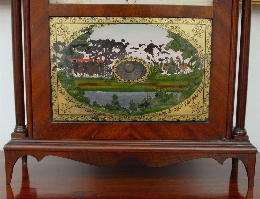 Labeled clock by the inventor, Eli Terry and made during his lifetime. This 30-hour clock has wooden gears, typical of the earliest Eli Terry clocks. It chimes on the hour. We believe the face is original. Image 9 at right shows the back side of the