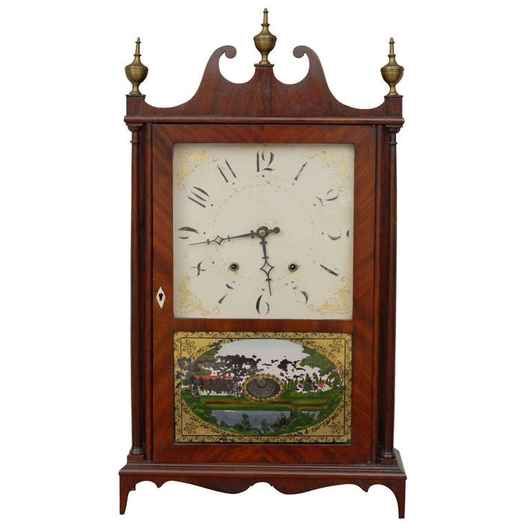 Eli Terry & Sons Pillar and Scroll Clock For Sale