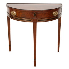 Antique Petite Neo-Classic  Demi-Lune Console