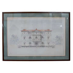 Architectural Drawing: "Front Elevation of a Villa"