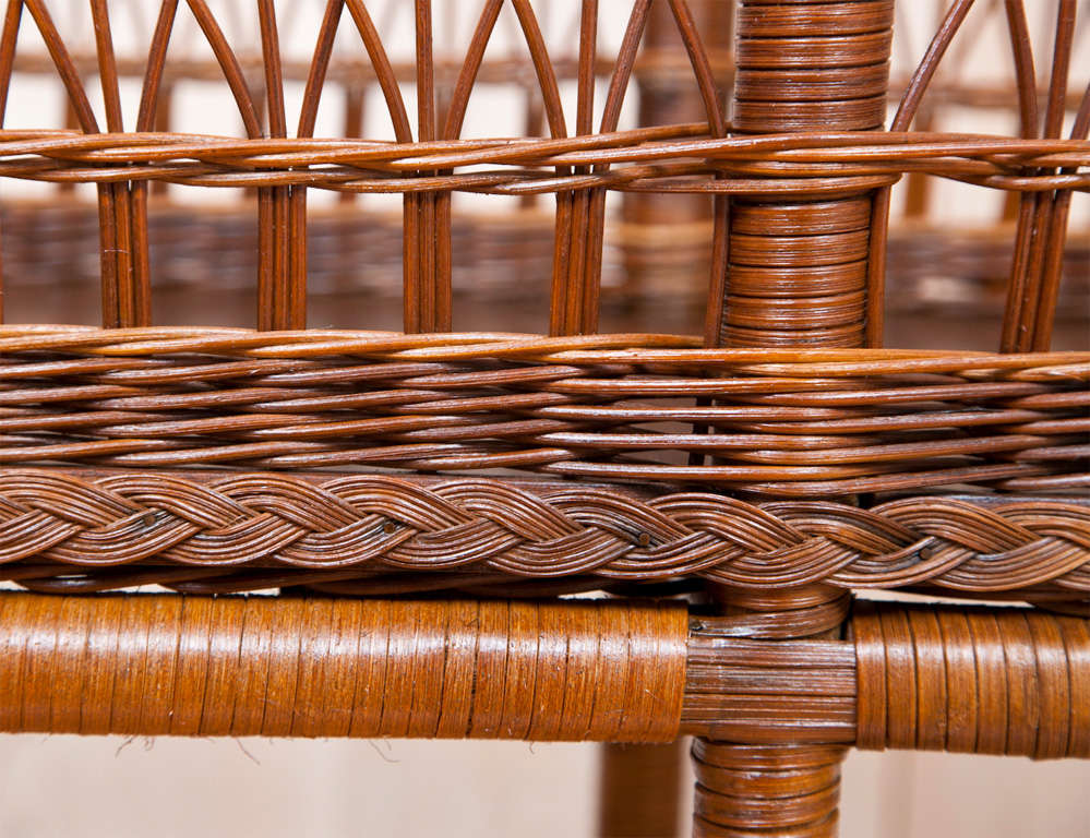 Antique Wicker Planter 1