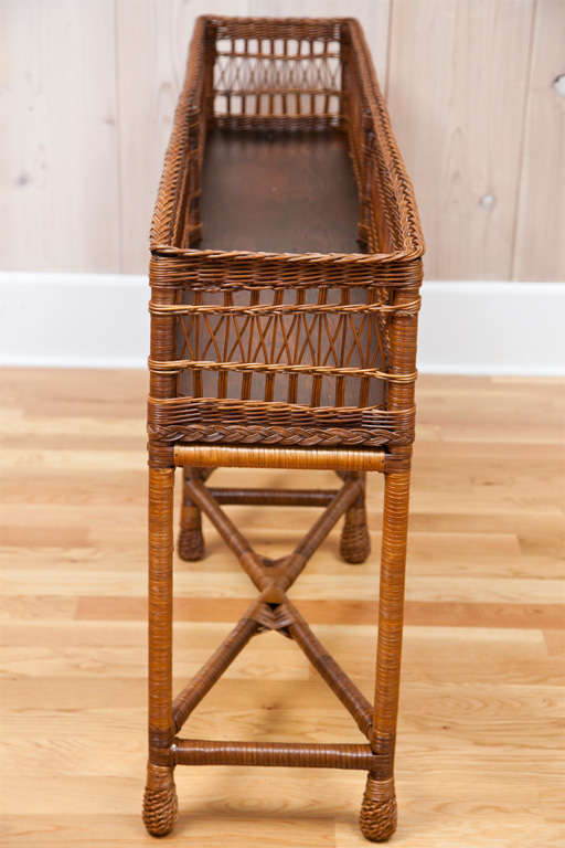 Antique Wicker Planter 5