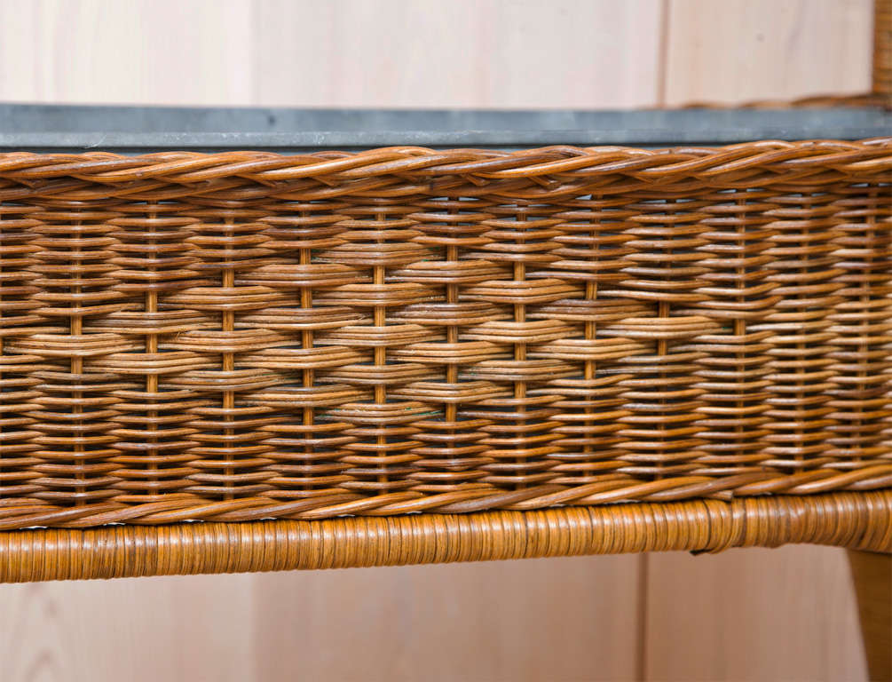 vintage wicker planter