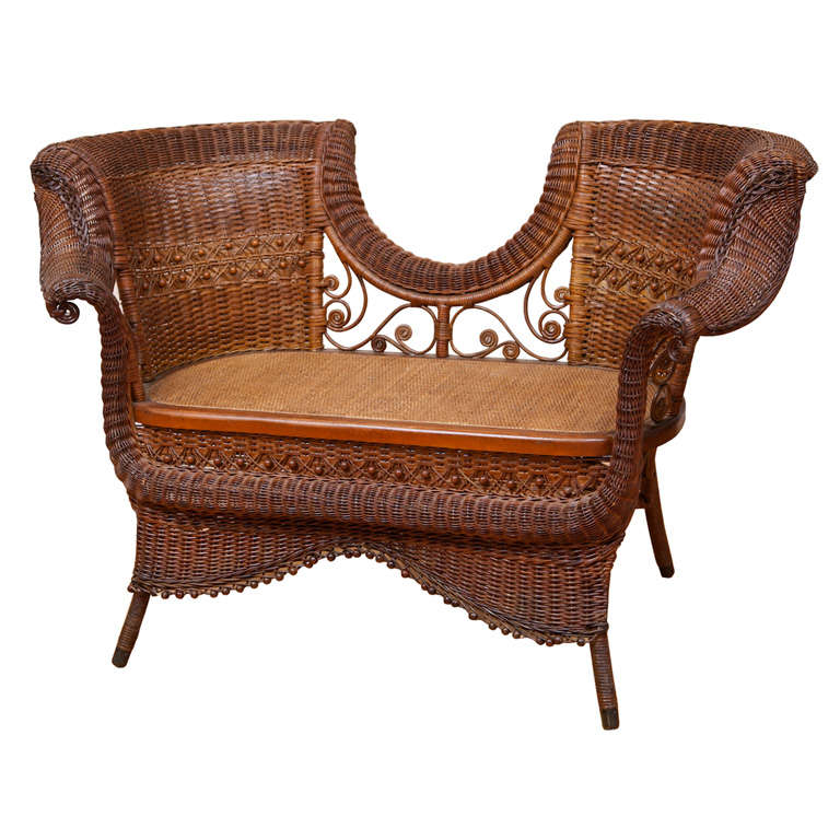 Antique Victorian Vanderbilt Settee