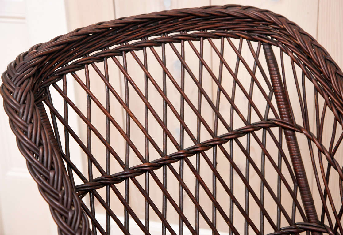 antique wicker chaise lounge for sale