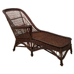 Antique Wicker Chaise