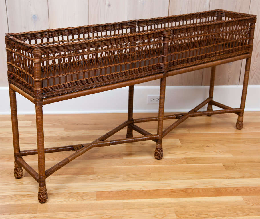 Antique Wicker Planter at 1stDibs