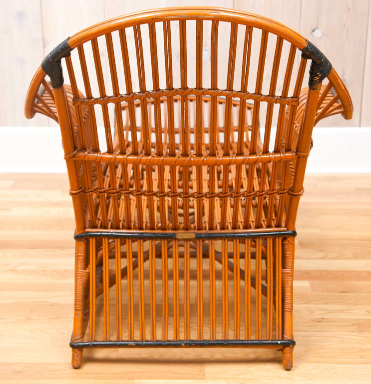 Ypsilanti Stick Wicker Chaise at 1stdibs