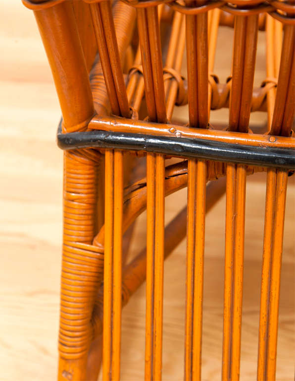 Ypsilanti Stick Wicker Chaise at 1stdibs