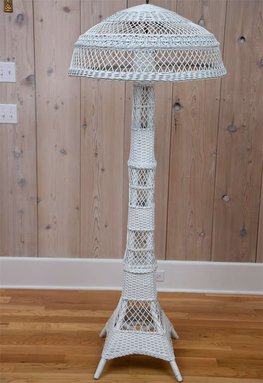 Antique Wicker Floor Lamp For Sale at 1stDibs vintage wicker floor