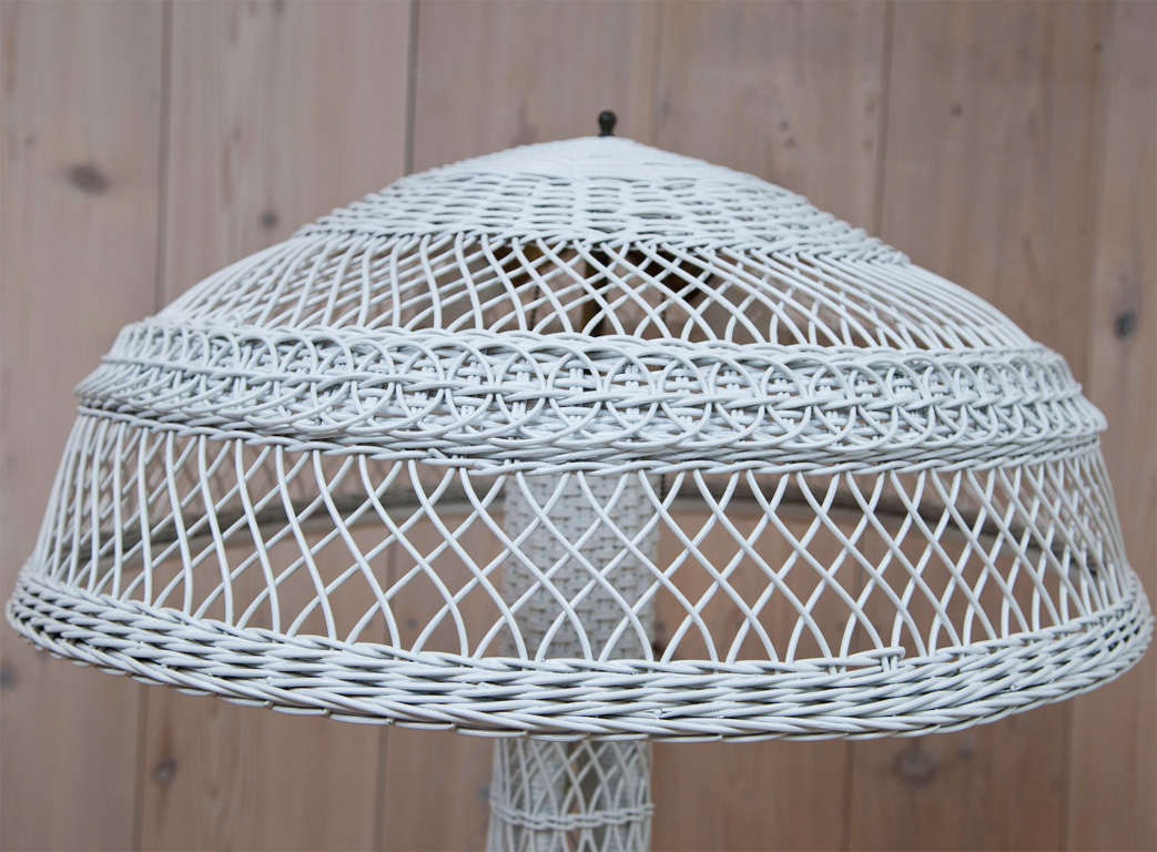 Antique Wicker Floor Lamp For Sale at 1stDibs vintage wicker floor