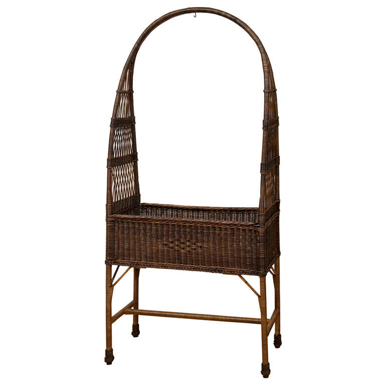 Antique Wicker Birdcage Planter at 1stDibs antique wicker planter