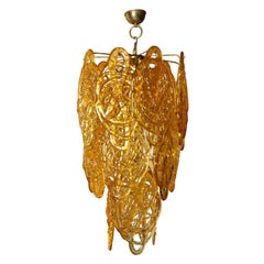 Vintage Very Large and Impressive Murano Glass Mazzega Chandelier