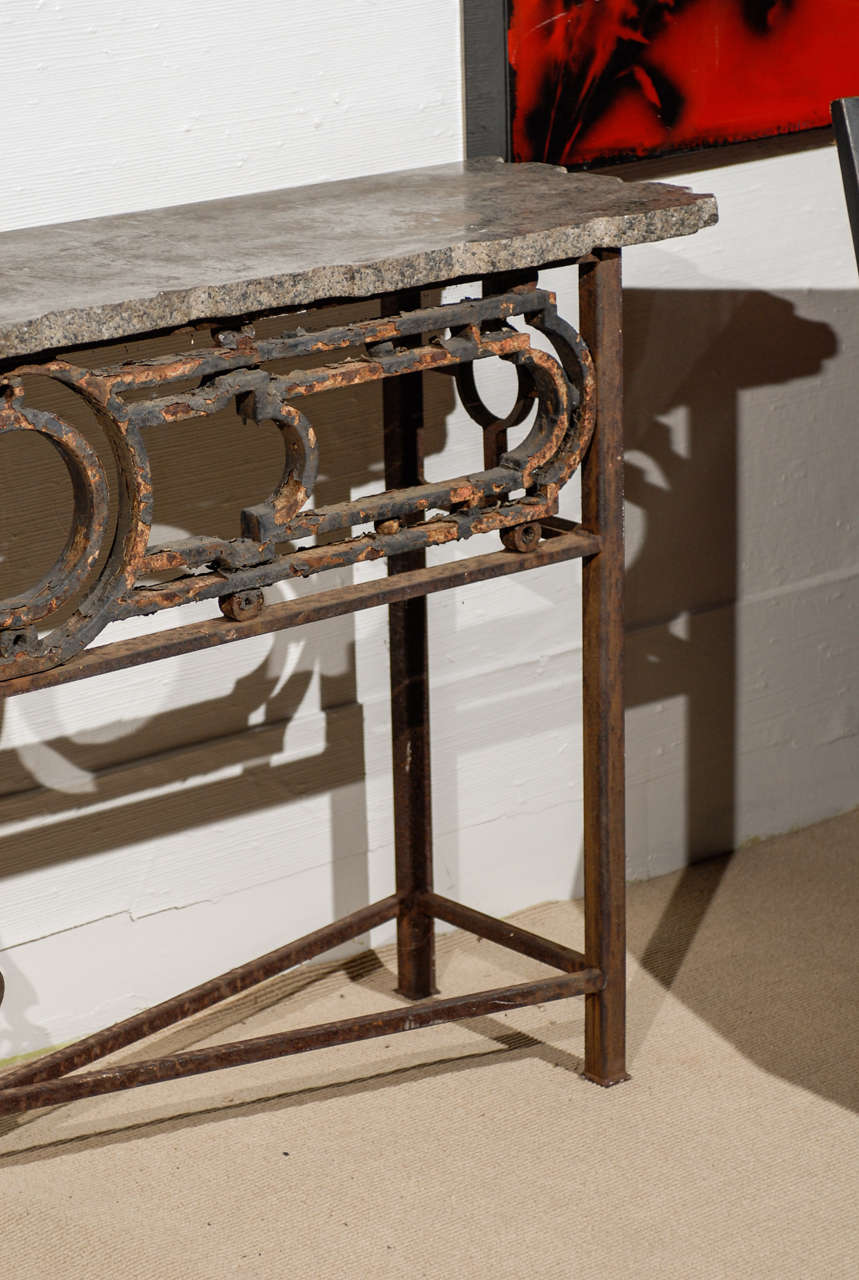 Art Deco Iron Console Table