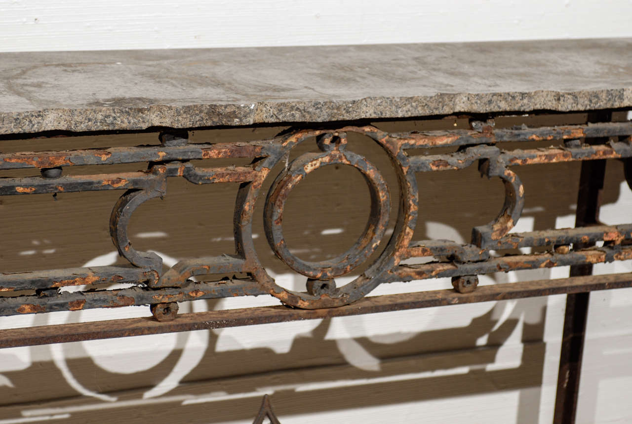 French Iron Console Table