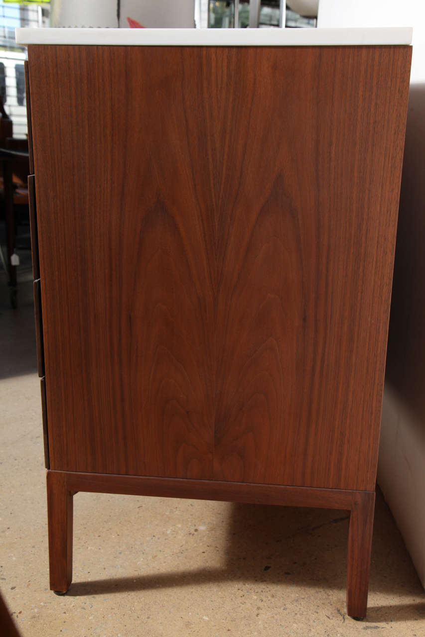 Wood rare Paul McCobb for Calvin Dresser with White Vitrolite Glass Top