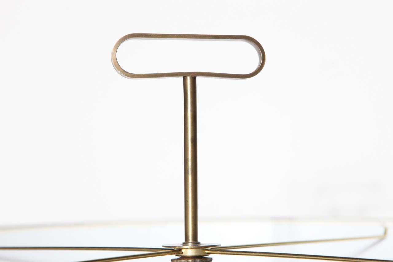 American Tommi Parzinger Brushed Brass Table Lamp, circa 1960