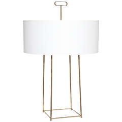 Tommi Parzinger Brushed Brass Table Lamp, circa 1960