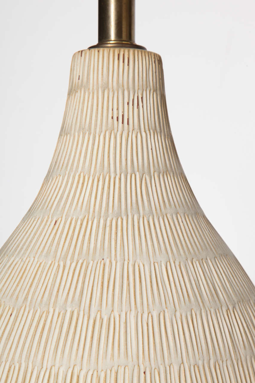 Ceramic pair of large Lee Rosen for Design Technics Table Lamps
