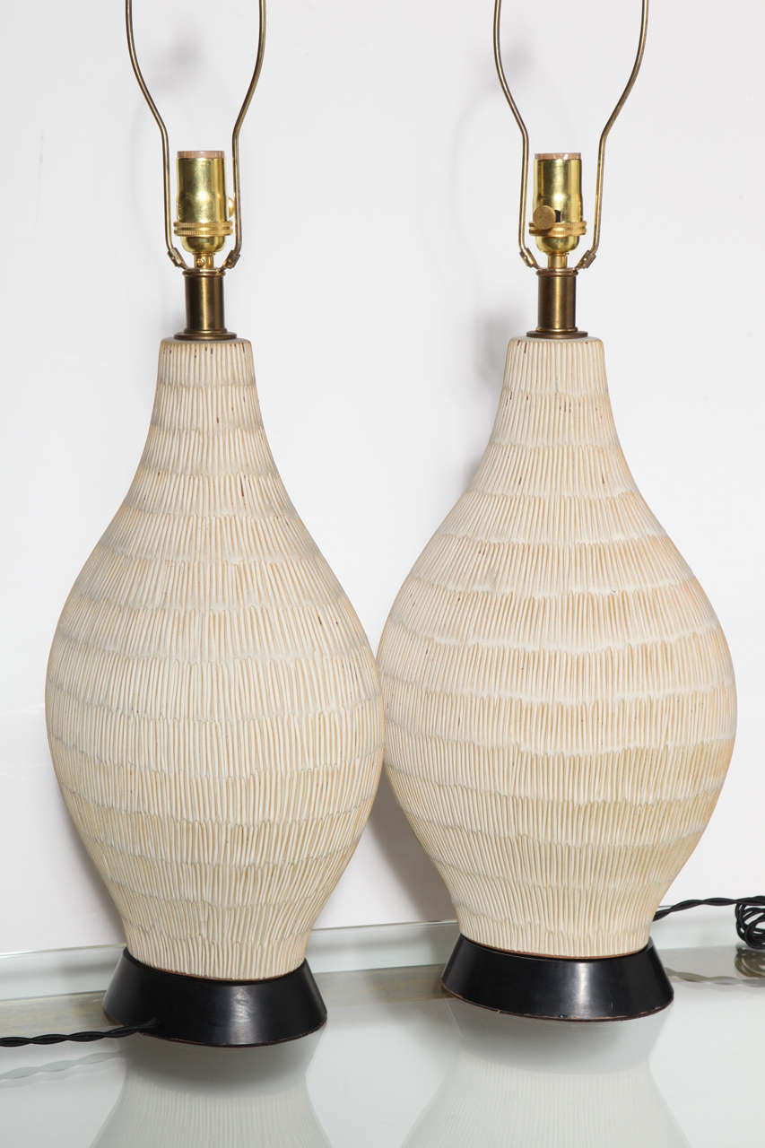 pair of large Lee Rosen for Design Technics Table Lamps 1