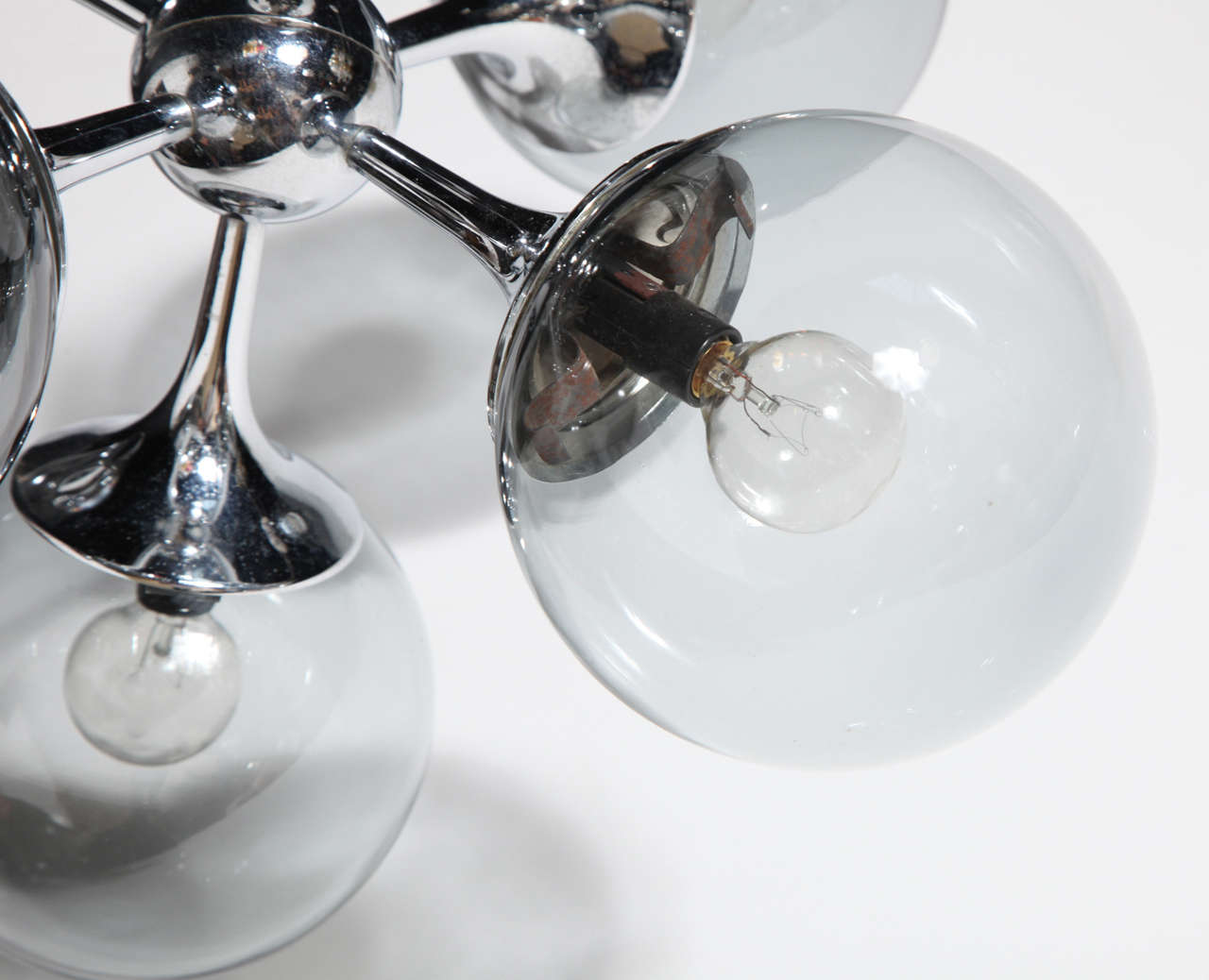 American small Sputnik polished Chrome Lightolier Pendant