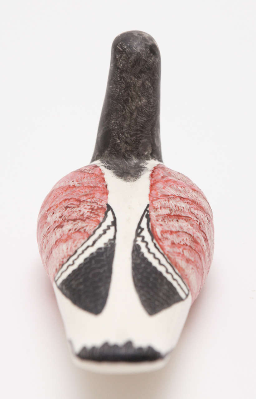 Pair of Glazed Ceramic Pigeons by Yolande Gregory 2