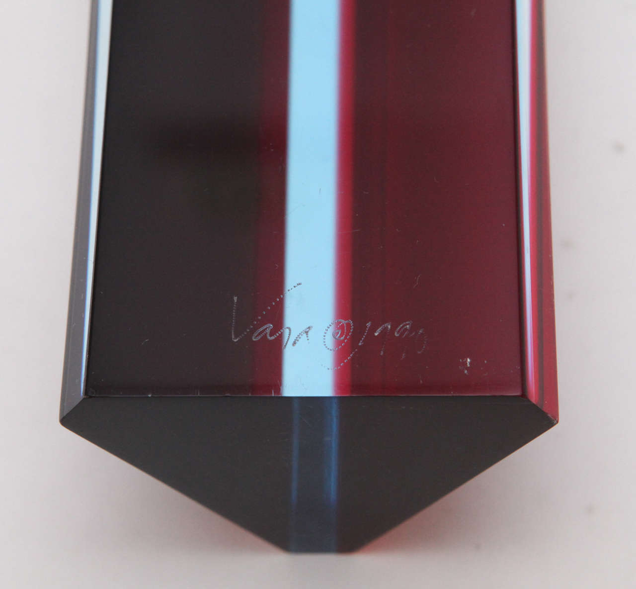 Trio of Acrylic Hexagonal Column Sculptures by Vasa 2