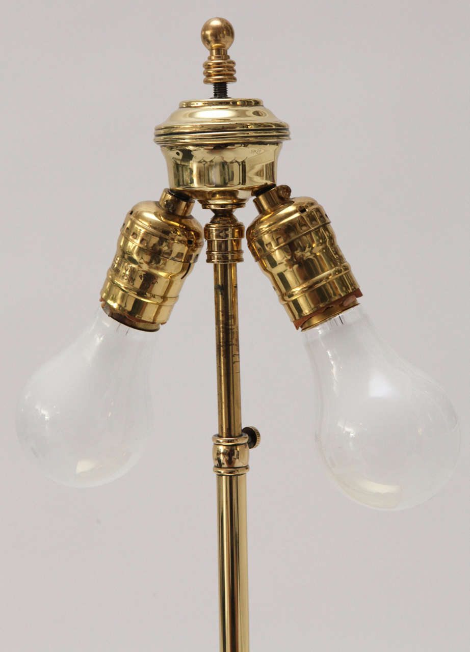 American Brass and Lucite Table Lamp by William Haines