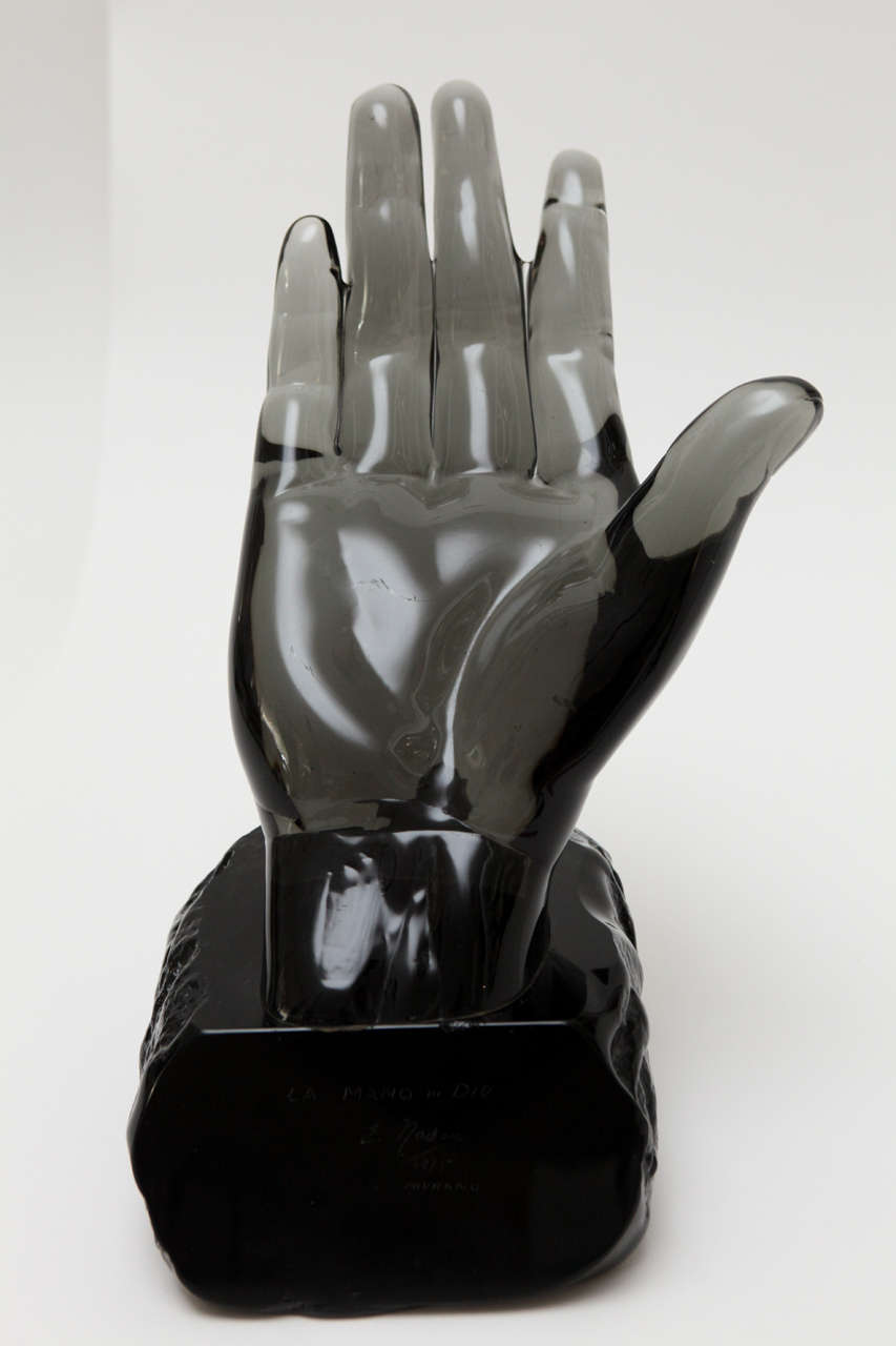 black glass sculpture