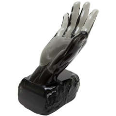 "Hand of God" Murano Glass Sculpture by Ermanno Nason