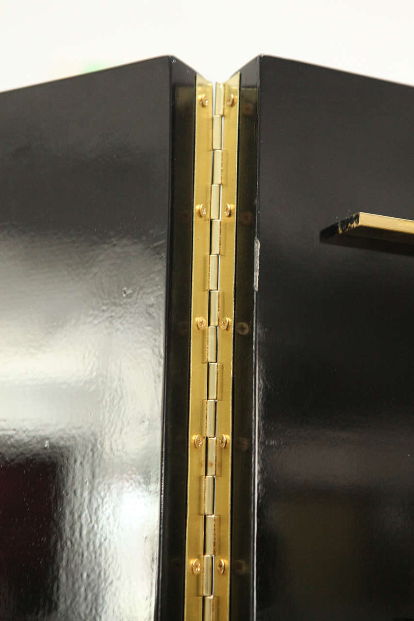 Mid-Century Modern Lacquer & Brass Divider by Frank Kyle For Sale