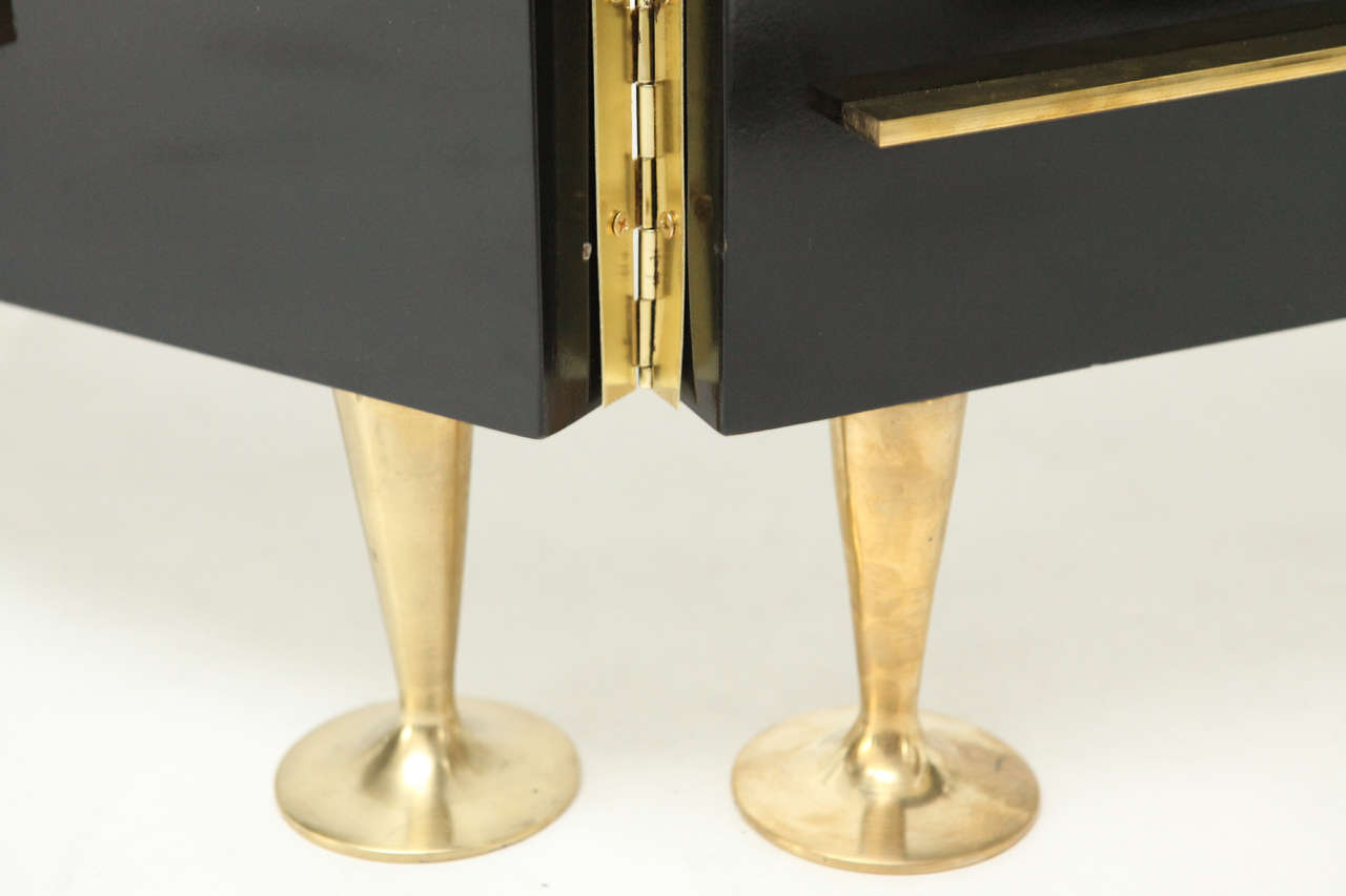 Lacquer & Brass Divider by Frank Kyle For Sale 1
