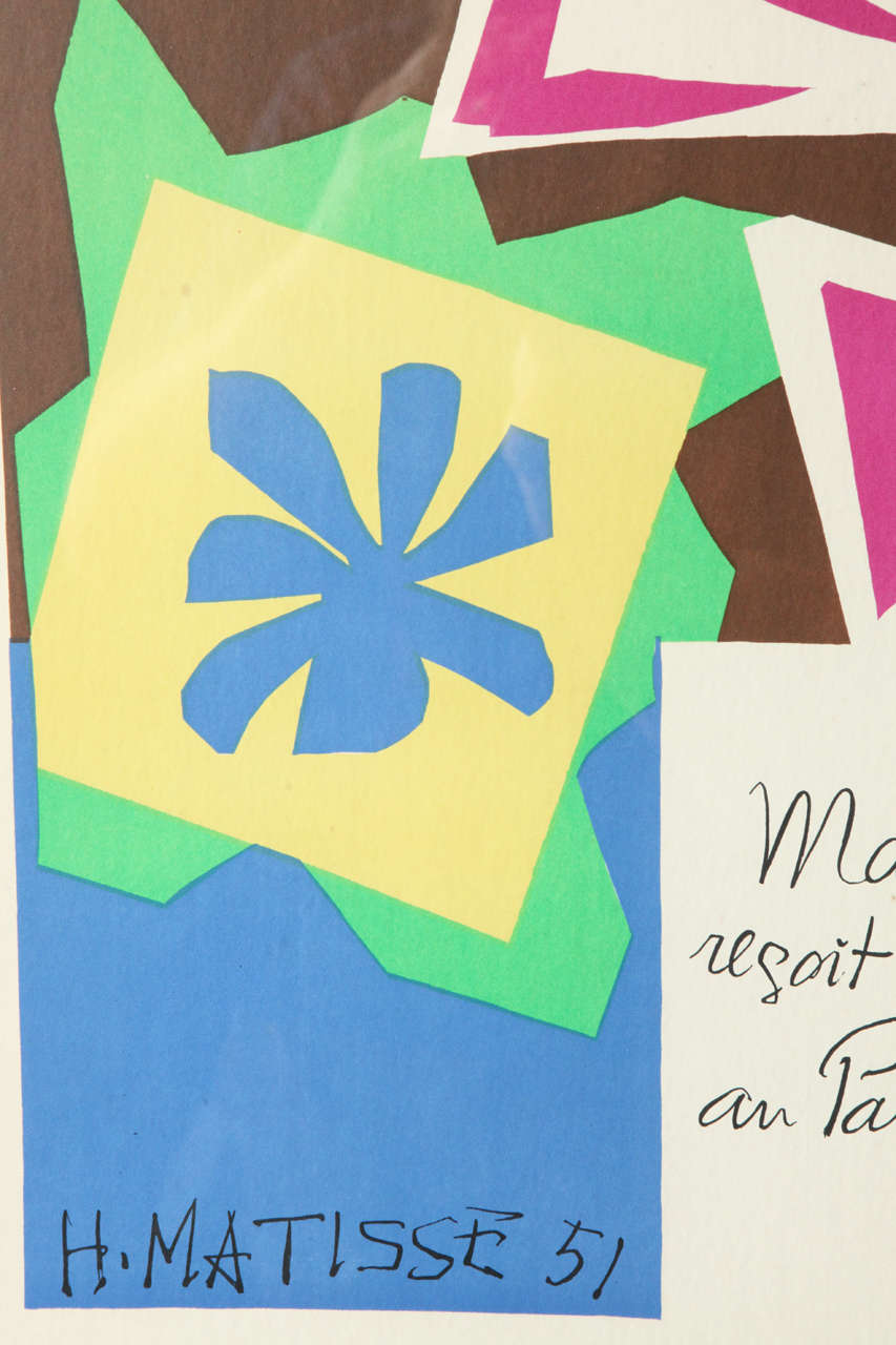 Madame de Pompadour Lithograph after Henri Matisse by Mourlot In Excellent Condition In Palm Desert, CA