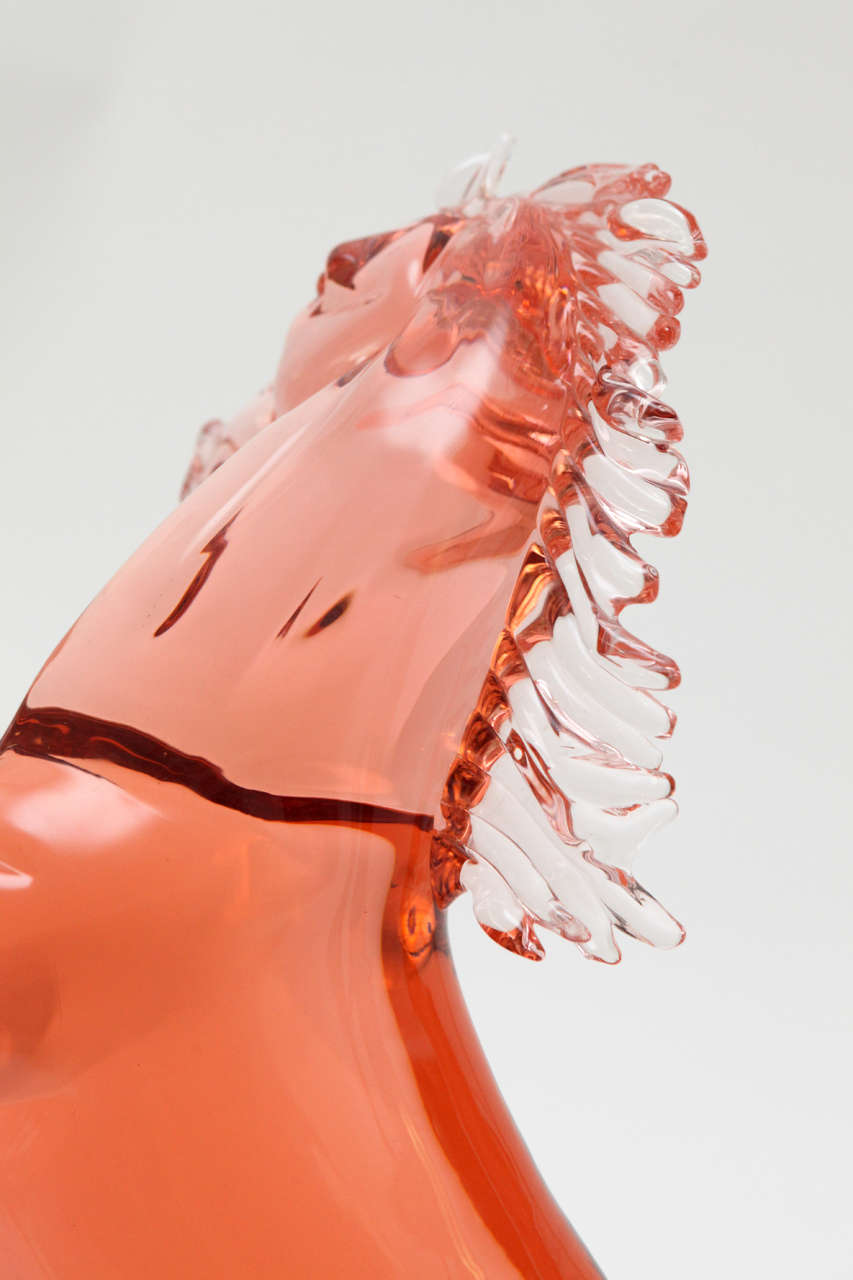 Pair of Murano Glass Stallions by Pino Signoretto 2